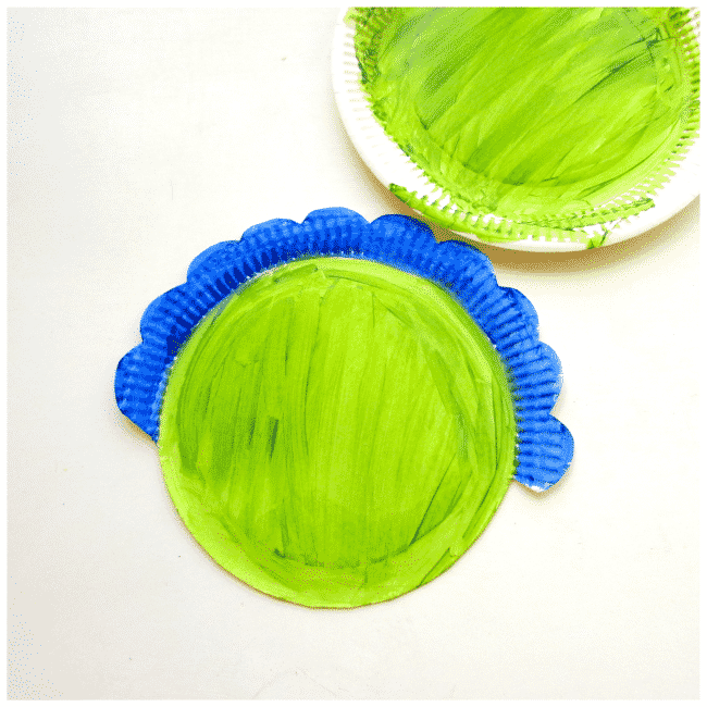 triceratops paper plate craft