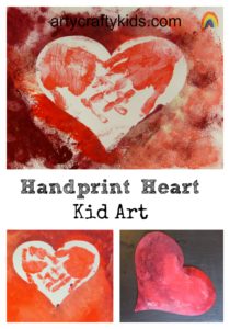 Arty Crafty Kids -Handprint Heart Kid Art 