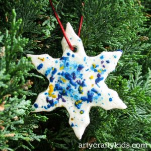 Arty Crafty Kids - Craft - Christmas Crafts for Kids -Home Made Clay and Melted Crayon Snowflakes