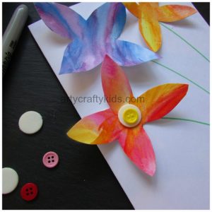 Arty Crafty Kids - Art -  Watercolour Flower Card