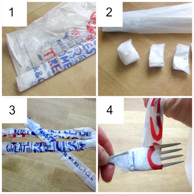 Plastic clearance bag crafts