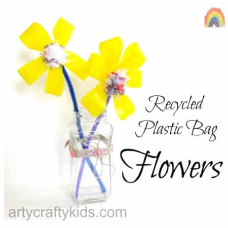 Arty Crafty Kids - Craft - Recycled plastic bag flower