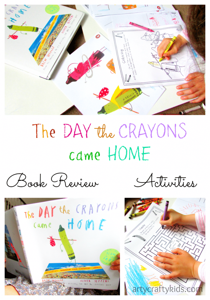 Arty Crafty Kids - Book Club - The day the Crayons Came Home Book Review