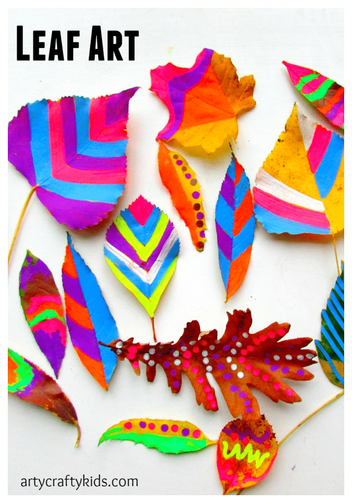 Arty Crafty Kids - Art - Art Ideas for Kids - Leaf Chalk Art