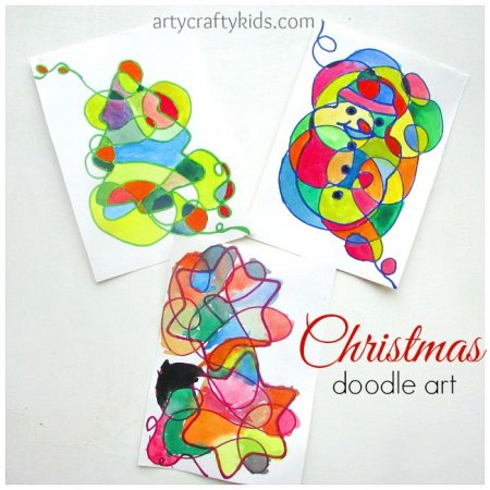Arty Crafty Kids - Art - Art and Craft Ideas for Kids - Christmas Doodle Art