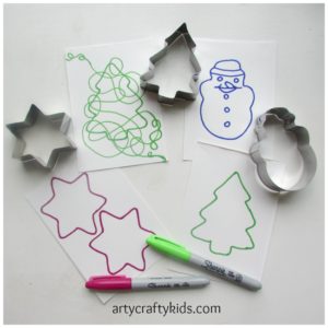 Arty Crafty Kids - Art - Art and Craft Ideas for Kids - Christmas Doodle Art 