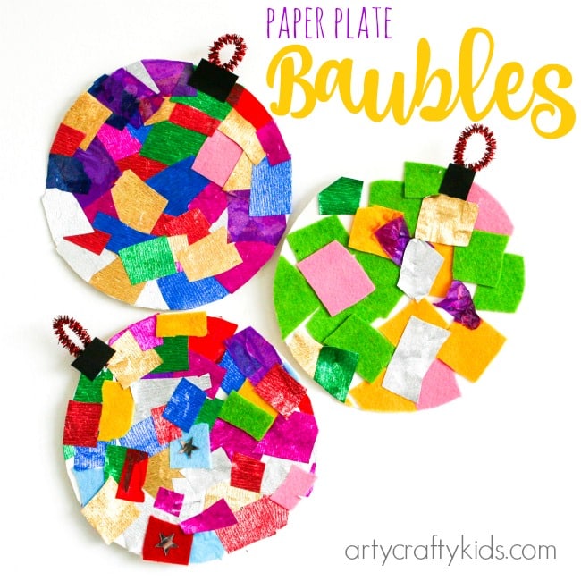 Arty Crafty Kids - Craft - Christmas Craft Ideas for Kids - Paper Plate Bauble