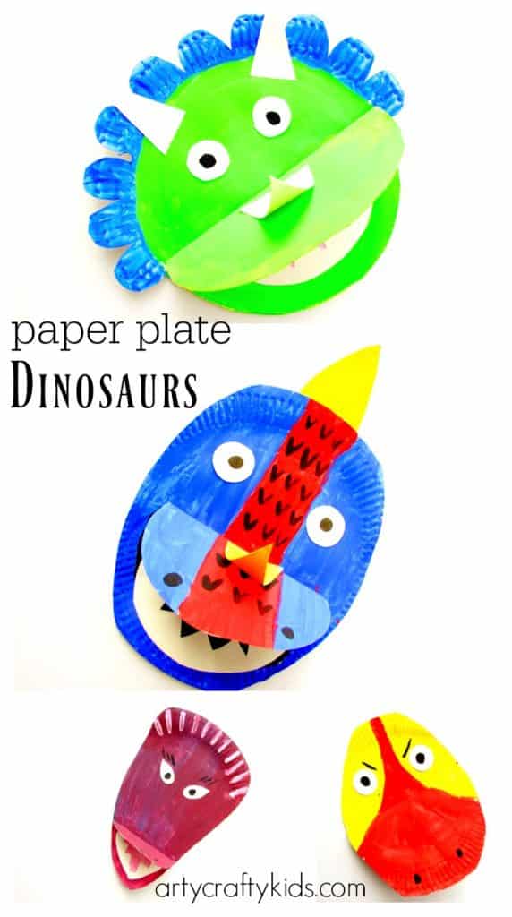 Arty Crafty Kids - Craft - Craft Ideas for Kids - Paper Plate Dinosaur
