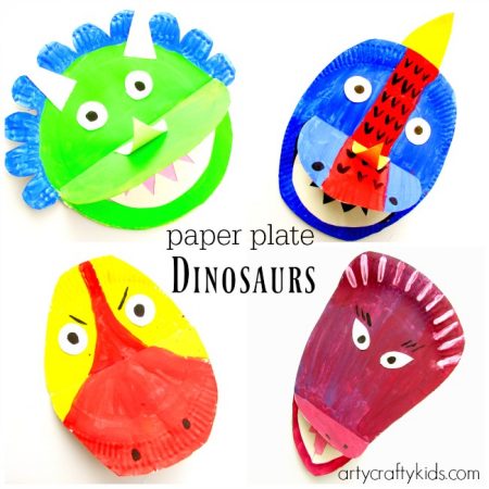 Arty Crafty Kids - Art - Art Ideas for Kids - Paper PLate Dinosaurs