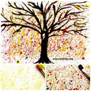 Arty Crafty Kids - Art - Art Ideas for Kids - Autumn Splatter Tree