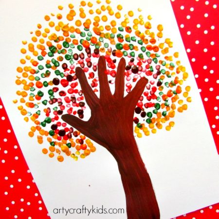 Arty Crafty Kids - Art - Art Ideas for Kids - Autumn Handprint Tree