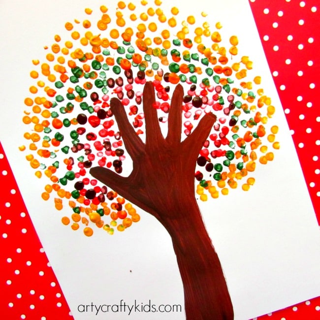 Autumn Handprint Tree | Arty Crafty Kids