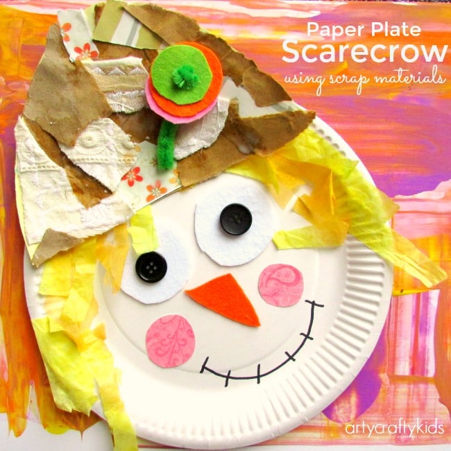 Arty Crafty Kids - Craft - Craft Ideas for Kids - Paper Plate Scarecrow