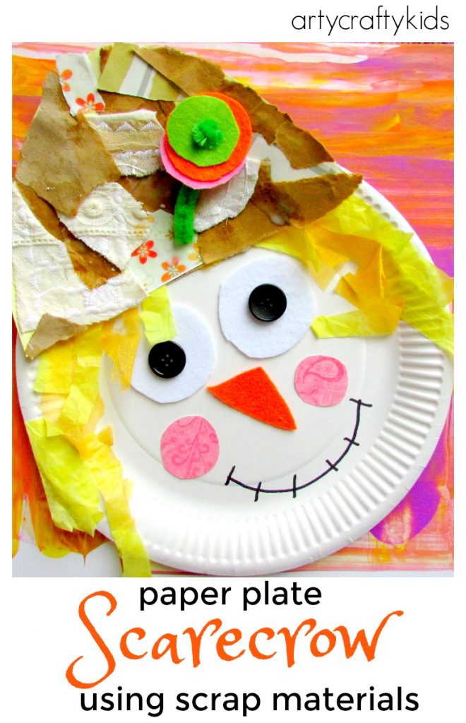 Arty Crafty Kids - Craft - Craft Ideas for Kids - Paper Plate Scarecrow