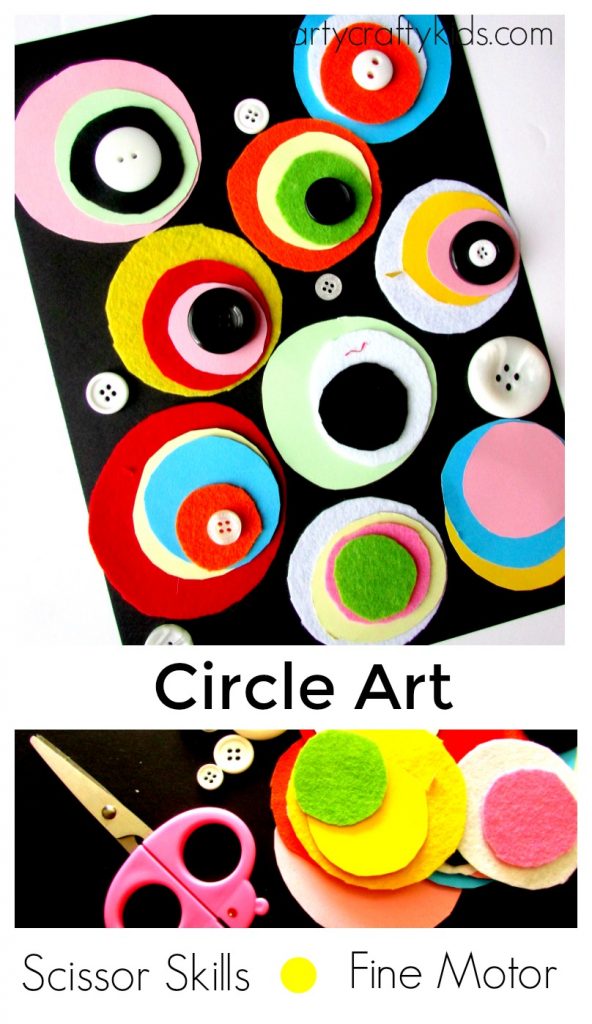 Arty Crafty Kids - Play - Scissor Skills - Fine Motor Circle Art