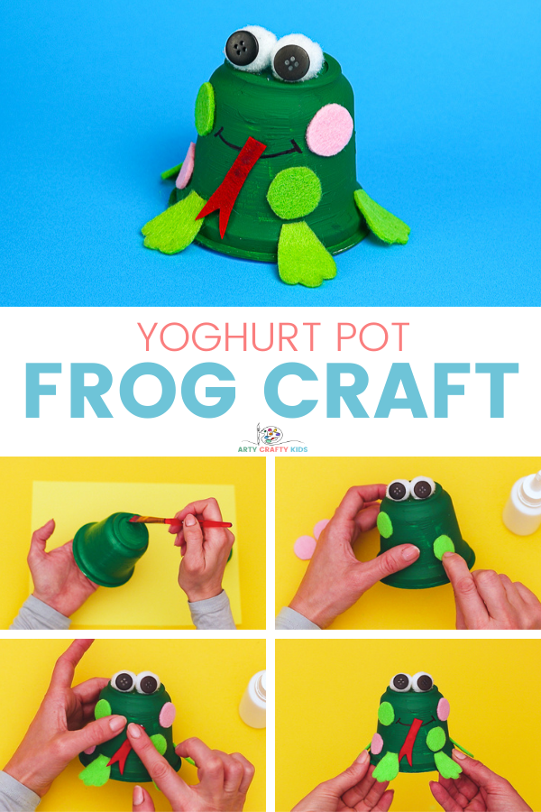 Learn how to make a recycled frog craft with the kids this Spring! Whether it's for a spring themed craft or learning about the life cycle of a frog.