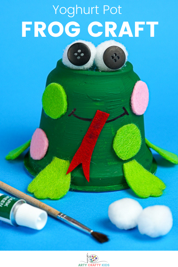 Learn how to make a recycled frog craft with the kids this Spring! Whether it's for a spring themed craft or learning about the life cycle of a frog.