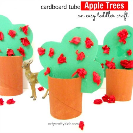 Arty Crafty Kids - Craft - Craft Ideas for Kids - Cardboard Tube Apple Trees