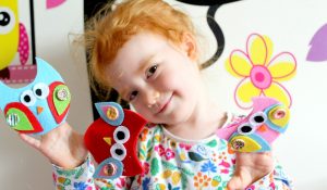 Arty Crafty Kids - Craft - Craft Ideas for Kids - No Sew Felt Owl Finger Puppets