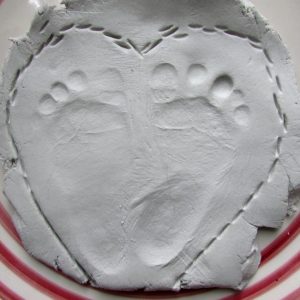 Arty Crafty Kids - Craft - Baby Footprint Keepsake - Clay Footprint Keepsake Craft