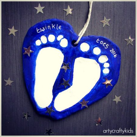 Arty Crafty Kids - Craft - Baby Footprint Keepsake - Clay Footprint Keepsake Craft