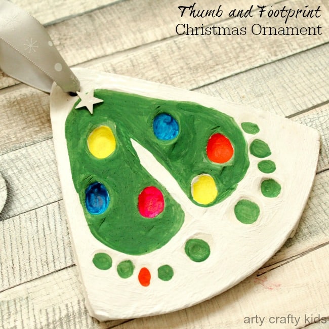 Arty Crafty Kids - Craft - Christmas Crafts for Kids - Baby Footprints Christmas Tree