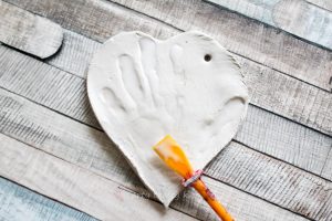 Glittery Sparkly Clay Handprint Ornament - Arty Crafty Kids