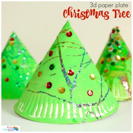 Cute, simple and perfect for toddlers and preschoolers! this simple 3d Paper Plate Christmas Tree craft is perfect for developing fine motor skills while getting into the festive spirit! An easy Christmas craft for preschool or group craft sessions.