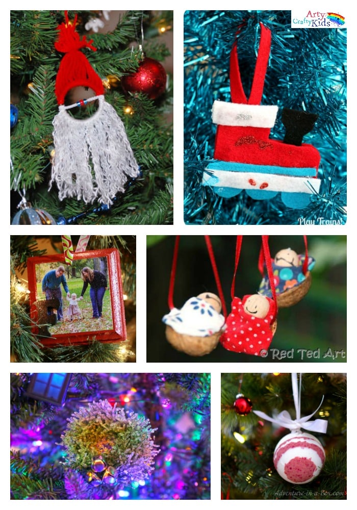 Arty Crafty Kids | 36 Awesome Christmas Ornaments - Fun to make and seasonably jolly kids crafts christmas ornaments, decorations and keepsakes