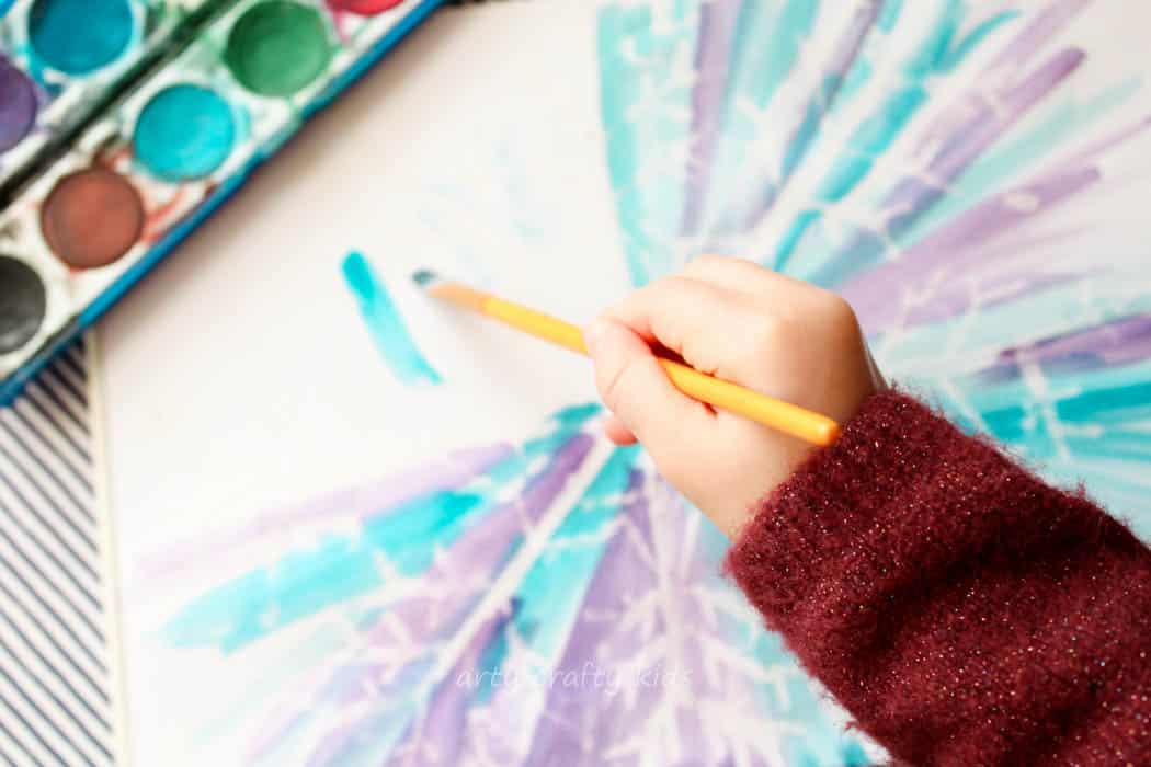 Watercolor and Oil Pastel Resist For Kids - Crafty Art Ideas