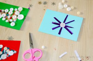 Arty Crafty Kids - Seasonal - Scrap Paper and Button DIY Christmas Cards