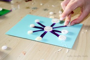 Arty Crafty Kids - Seasonal - Scrap Paper and Button DIY Christmas Cards