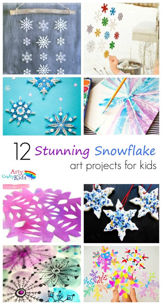 Arty Crafty Kids | Art | 12 Stunning Arty Crafty Snowflakes