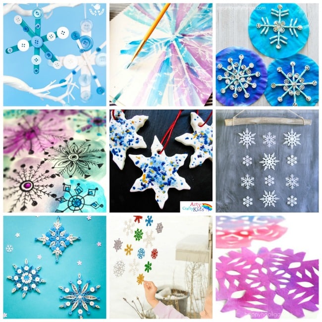 Arty Crafty Kids | Art | 12 Stunning Arty Crafty Snowflakes