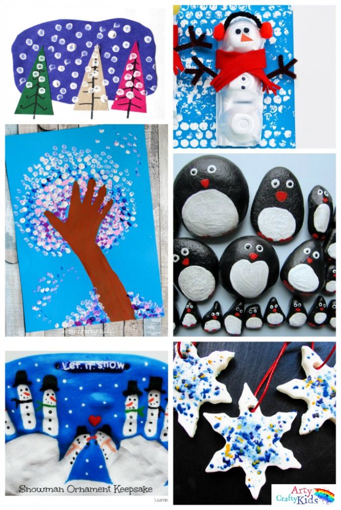 Easy Winter Crafts for Kids | Handprints, Penguins and Snowmen!