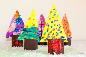 Arty Crafty Kids | Art | Colourful Woodland Tree Art