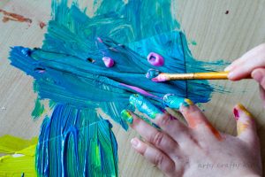 Arty Crafty Kids | Art | Colourful Woodland Tree Art