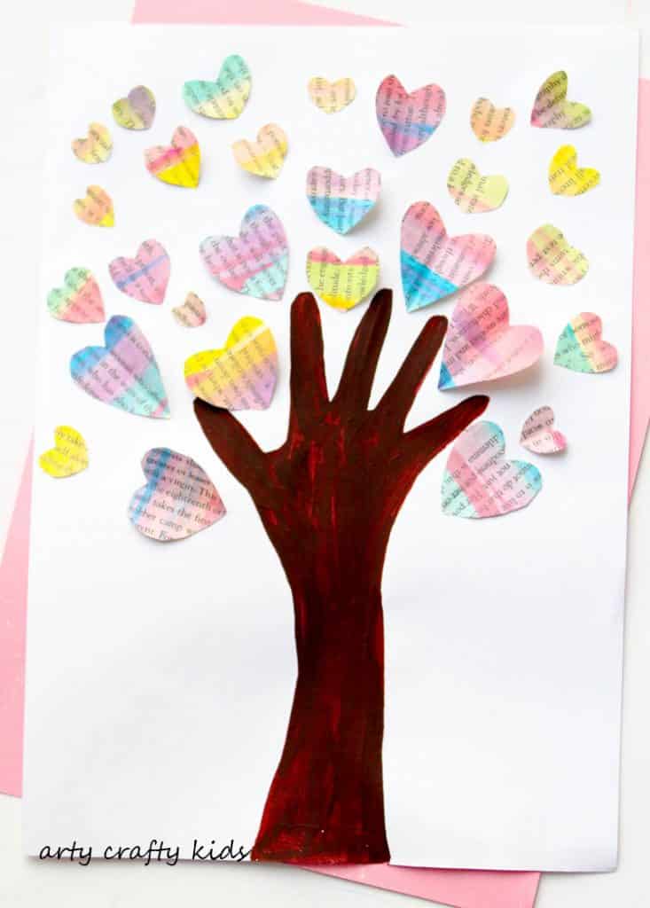 Tree With Paper Hearts Art - Easy Peasy and Fun