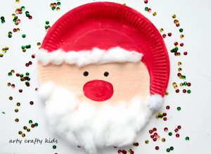 Arty Crafty Kids - Seasonal - Easy Chrsitmas Craft - Paper Plate Santa- Super cute and Super Adorable Paper Plate Santa - An easy and fun Christmas Craft for Kids. Perfect for little hands and independent crafting.