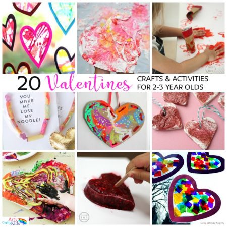 Arty Crafty Kids | Valentines | 20 Valentines Preschool Crafts & Activities | Do-able, fun and easy Valentines crafts for preschoolers. Craftsand activities 2-3 years will be able to do!