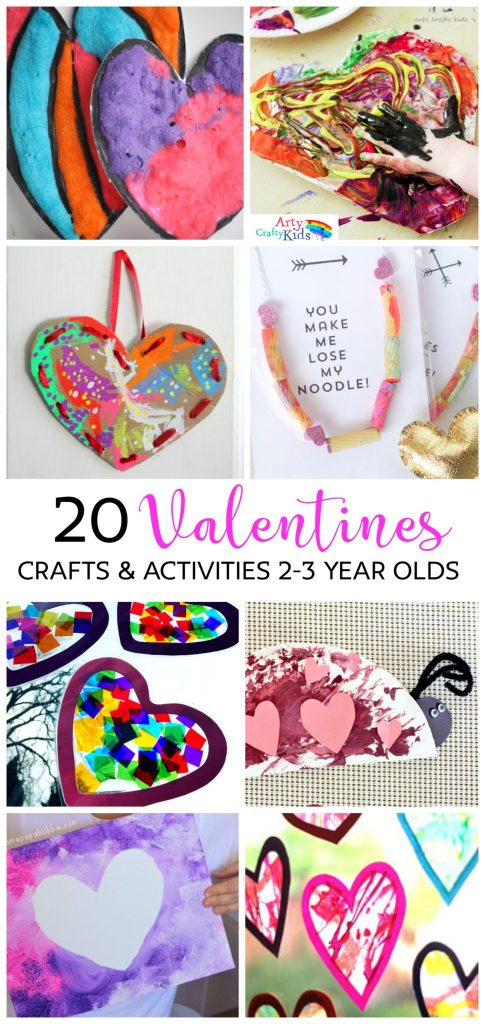 Arty Crafty Kids | Valentines | 20 Valentines Preschool Crafts & Activities | Do-able, fun and easy Valentines crafts for preschoolers. Craftsand activities 2-3 years will be able to do!