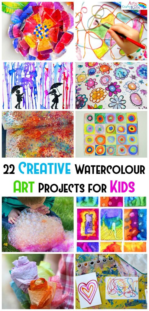 Arty Crafty Kids | Art | Kids Art Projects | 22 Creative Watercolor Art Projects for Kids | A collection of the most creative, unique and fun ways for kids to create amazing works of art with watercolors