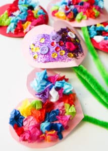 Arty Crafty Kids | Valentines | Craft Ideas for Kids | Toddler Valentines Heart Bouquet | The perfect Valentines craft for toddlers and preschoolers!