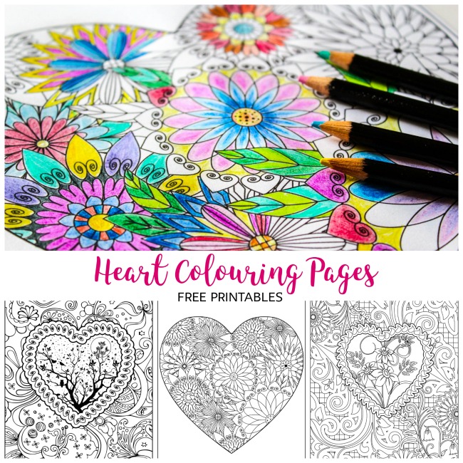 Arty Crafty Kids | Colouring Pages | Hearts | Heart Colouring Pages | Free Heart colouring pages for adults and kids! Colour to your hearts content with these gorgeous, detailed designs.