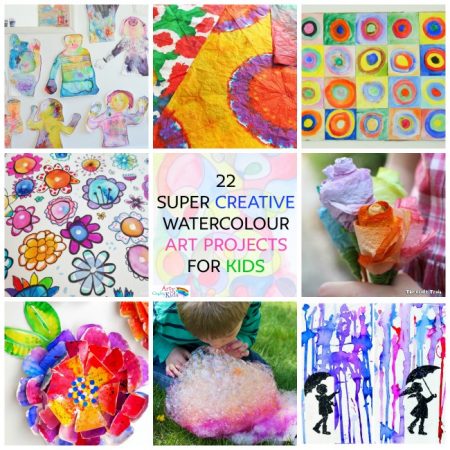 Arty Crafty Kids | Art | Kids Art Projects | 22 Creative Watercolor Art Projects for Kids | A collection of the most creative, unique and fun ways for kids to create amazing works of art with watercolors