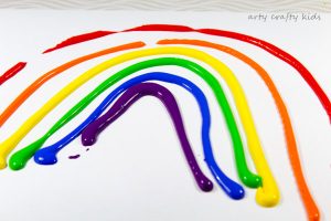 Arty Crafty Kids | Art Art Ideas for Kids | Straw Blowing Rainbow Art | Straw blowing to make rainbow art is a fun and creative process your kids with LOVE!