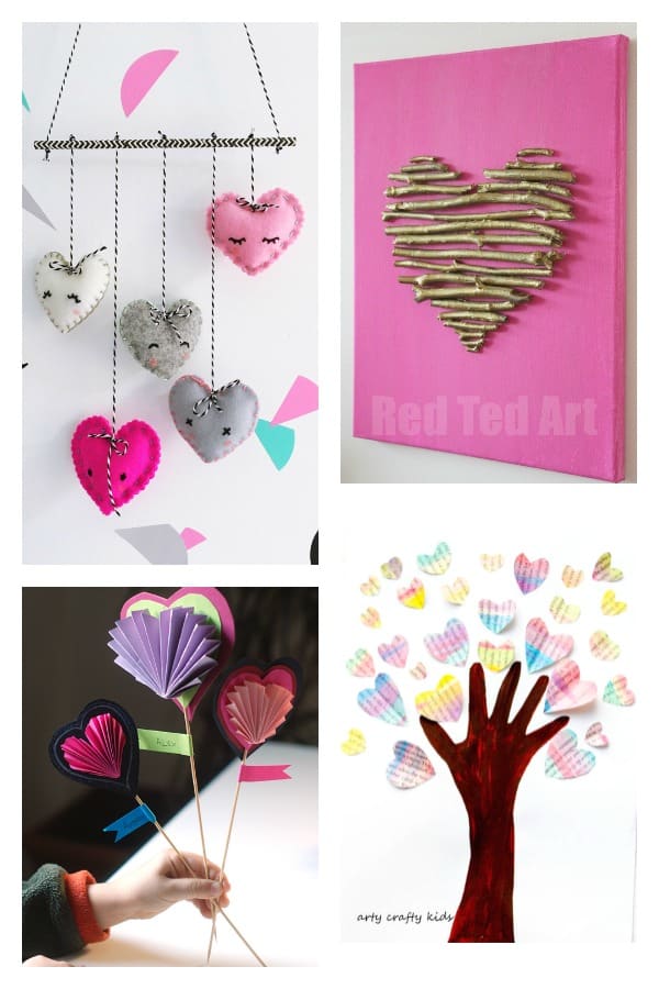 Arty Crafty Kids | Valentines | 16 Kids Valentine Heart Craft Ideas | A gorgeous collection of creative Heart Art and Craft ideas to celebrate Valentine's with the kids.