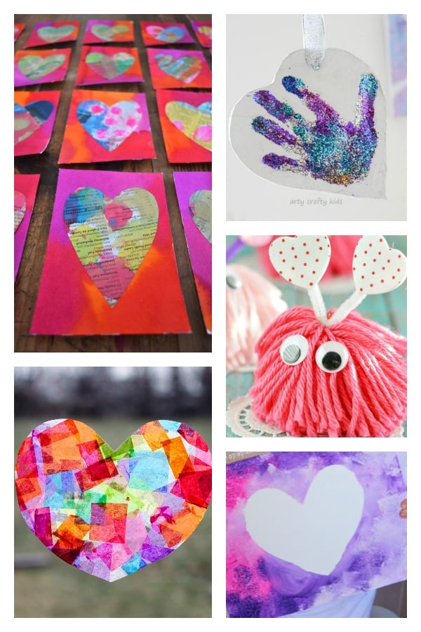Arty Crafty Kids | Valentines | 16 Kids Valentine Heart Craft Ideas | A gorgeous collection of creative Heart Art and Craft ideas to celebrate Valentine's with the kids.