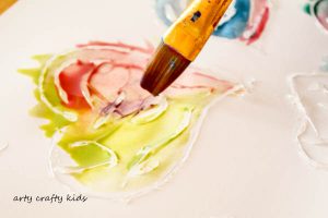 Arty Crafty Kids | Art | Watercolour and Glue Resist Heart Painting