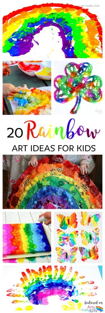 Arty Crafty Kids | Art | 20 Rainbow Kids Art Projects | 20 beautiful rainbow art ideas for kids. - perfect for some st .patricks or Spring themed art for kids.